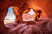 Wüstenlandschaft in Wadi Rum, Jordanien