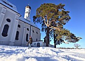 Sankt Koloman bei Schwangau, Winter im Allgäu, Bayern, Deutschland