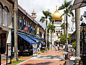 Stadtviertel Kampong Glam, mit Masjid Sultan Moschee, Singapur, Republik Singapur, Südostasien