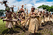 Volksstamm in traditioneller Tracht, Sing sing, Morobe Show, Lae, Papua Neuguinea