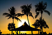 Strandleben, Sonnenuntergang, Naples, Florida, USA