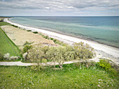  Deserted beach on the Baltic Sea in spring, Falshöft, Schleswig-Holstein, Germany, Europe 