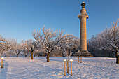 Winter bei Gaibach, Volkach, Kitzingen, Unterfranken, Franken, Bayern, Deutschland, Europa