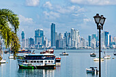 Skyline vom Stadtteil Amador aus gesehen, Panama City, Panama, Amerika