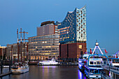  Hamburg harbor and Elbphilharmonie, Hamburg, Germany 