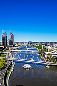  Looking down on the Brisbane River. Brisbane, capital of the Australian state of Queensland. 