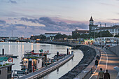  Sunset at the port of Ponta Delgada, Sao Miguel, Azores. 