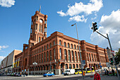  Red Town Hall at Alexanderplatz, Berlin, Germany 