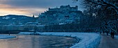  Salzburg&#39;s old town in winter, Austria, 2023 