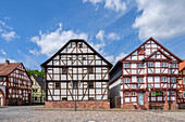  Market square in the Hessenpark open-air museum near Neu-Anspach im Taunus, Hesse, Germany 