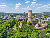  Aerial view of Godesburg, Bad Godesberg, North Rhine-Westphalia, Germany 