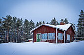  beach house in winter; Råneå, Norrbotten, Sweden 
