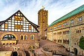  The Hofburg, the second courtyard of the Wartburg, UNESCO World Heritage Site in Eisenach, Thuringia, Germany    