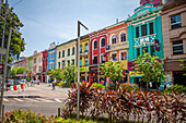  Colorful houses in Kuala Lumpur, Kuala Lumpur, Malaysia, Southeast Asia, Asia 