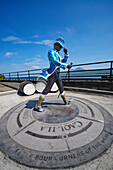  Great Britain, Scotland, Islay Island, CAOL ILA distillery, Jonny Walker Statue 