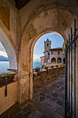  Monastery of Santa Caterina del Sasso, Province of Varese, Lake Maggiore, Lombardy, Italy, Europe 
