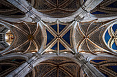 Deckengewölbe im Mittelschiff der Klosterkirche Madonna delle Grazie, Kloster Certosa di Pavia, Pavia, Provinz Pavia, Lombardei, Italien, Europa