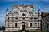 Portal der Klosterkirche Kloster Certosa di Pavia, Pavia, Provinz Pavia, Lombardei, Italien, Europa