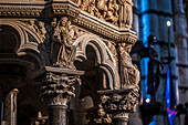  Pulpit, Cathedral of Santa Maria Assunta from inside, Siena, Tuscany region, Italy, Europe 