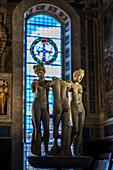 Figuren im Dom Cattedrale Metropolitana di Santa Maria Assunta, Siena, Region Toskana, Italien, Europa