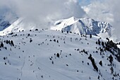  Hochzeiger ski area, Pitztal, winter in Tyrol, Austria 