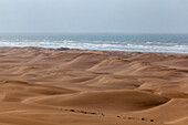  Africa, Morocco, Plage blanche, the white beach, dune landscape on the Atlantic 