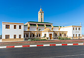 Die große Moschee im Stadtzentrum, Mirleft, Südmarokko, Nordafrika