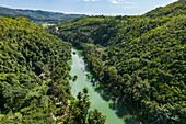 Aerial view of Loboc River and rainforest, near Loboc, Bohol, Philippines 
