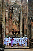 UNESCO-Weltkulturerbe, antike Stadt Polonnaruwa, Sri Lanka, Asien, Lankatilaka-Gebäude, Alahana Pirivena-Komplex