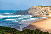 Europa, Portugal, Algarve, Bodeira Beach, Atlantikküste,