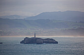  Europe, Spain, Santander, lighthouse, Faro De La Isla De Mouro 