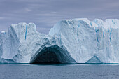  Iceberg with archway in Kangia Icefjord, UNESCO World Heritage Site, Disko Bay, West Greenland, Greenland 