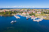  View of the harbor of Kirchdorf, Mecklenburg-Vorpommern, Germany 