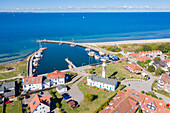 Blick auf den Hafen von Timmendorf, Mecklenburg-Vorpommern, Deutschland
