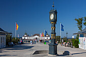 historical clock, Ahlbeck, Usedom Island, Mecklenburg-Western Pomerania 