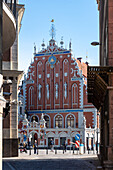  House of the Blackheads on Town Hall Square, landmark, Riga, Latvia 