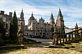 Kathedrale vom Kloster San Martino Pinario aus gesehen, Santiago de Compostela, Spanien