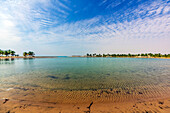  Beach area near Yanbuʿ al-Bahr, also known as Yanbu, Yambo, or Yenbo is a major port on the Red Sea, with historic old town, Saudi Arabia 