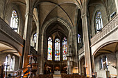 Innenraum, Elisabethenkirche, Basel, Kanton Basel-Stadt, Schweiz