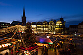 Weihnachtsmarkt, St. Petri Kirche, Hansestadt Lübeck, Schleswig-Holstein, Deutschland
