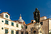  Ivan Gundulic statue on Gundulic Square in Dubrovnik, Croatia, Europe  