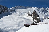  View from the north to the Marmolada, Dolomites Veneto, Italy, winter 