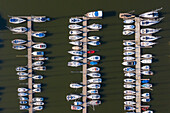  Sailing boats in the port of Stralsund, summer, Mecklenburg-Western Pomerania, Germany 