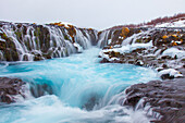  Bruarfoss waterfall, winter, Southland, Iceland 