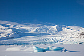  Iceberg in Fjallsarlon glacier lagoon, winter, Iceland 