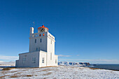 Leuchtturm Dyrholaey, Kap Dyrholaey, Winter, Island