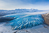  View of the Haukafell glacier of Vatnajoekull, Austurland, Iceland 