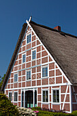  Half-timbered houses, Jork, Altes Land, Lower Saxony, Germany 