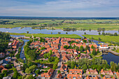  View of the old town of Hitzacker on the Elbe, summer, Lower Saxony, Germany 