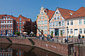  Old town houses, Hanseatic city of Stade, Altes Land, Lower Saxony, Germany 